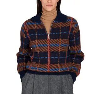 DRIES VAN NOTEN Maldives Alpaca-Blend Sweater In Check Print Size Medium